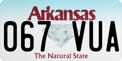 AR license plate 067VUA