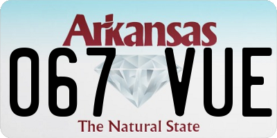 AR license plate 067VUE