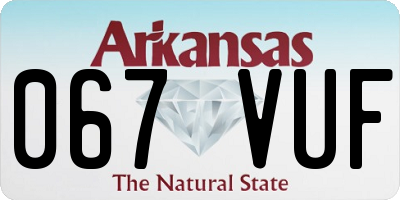 AR license plate 067VUF