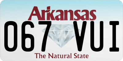 AR license plate 067VUI
