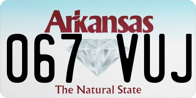 AR license plate 067VUJ