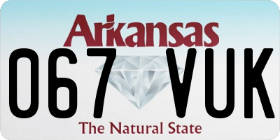 AR license plate 067VUK