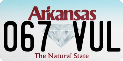 AR license plate 067VUL