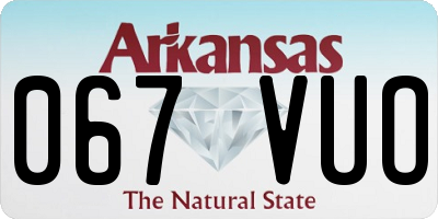 AR license plate 067VUO