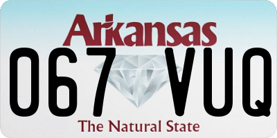 AR license plate 067VUQ