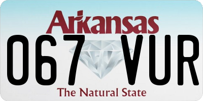 AR license plate 067VUR