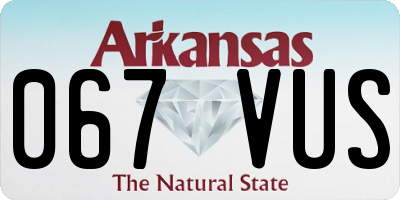 AR license plate 067VUS