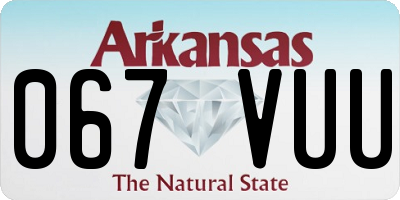 AR license plate 067VUU