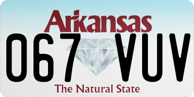 AR license plate 067VUV
