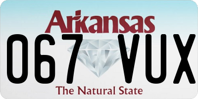 AR license plate 067VUX