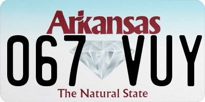 AR license plate 067VUY