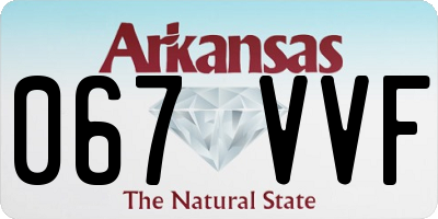 AR license plate 067VVF