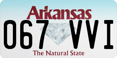 AR license plate 067VVI
