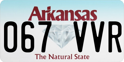 AR license plate 067VVR