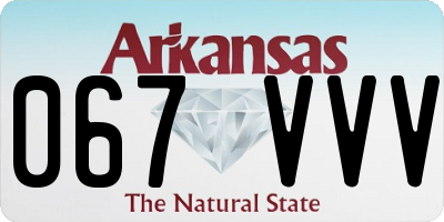 AR license plate 067VVV