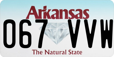 AR license plate 067VVW