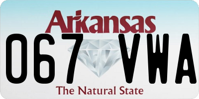 AR license plate 067VWA