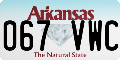 AR license plate 067VWC