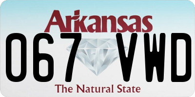 AR license plate 067VWD