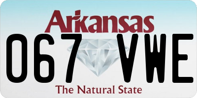 AR license plate 067VWE