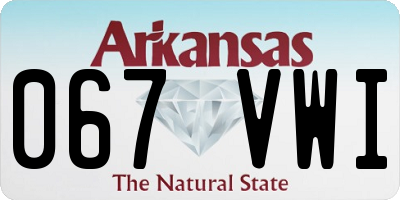 AR license plate 067VWI