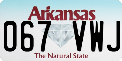 AR license plate 067VWJ