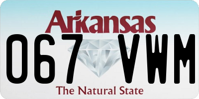 AR license plate 067VWM