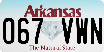 AR license plate 067VWN