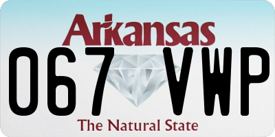 AR license plate 067VWP