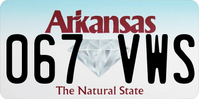 AR license plate 067VWS