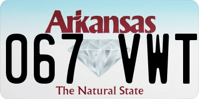 AR license plate 067VWT