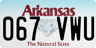 AR license plate 067VWU