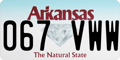 AR license plate 067VWW