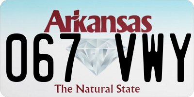 AR license plate 067VWY