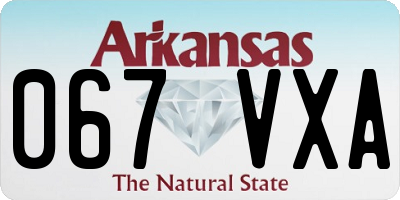 AR license plate 067VXA