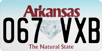 AR license plate 067VXB