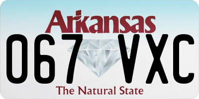 AR license plate 067VXC