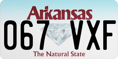 AR license plate 067VXF