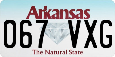 AR license plate 067VXG