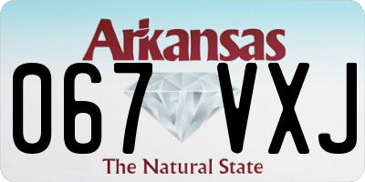 AR license plate 067VXJ