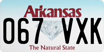 AR license plate 067VXK