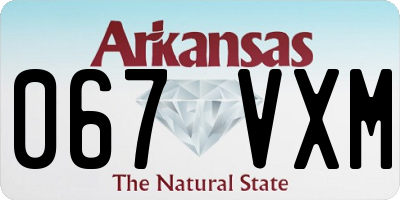 AR license plate 067VXM