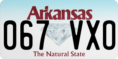AR license plate 067VXO