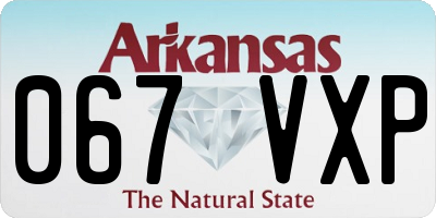 AR license plate 067VXP