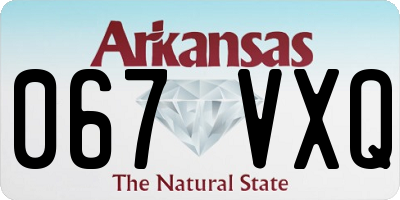AR license plate 067VXQ