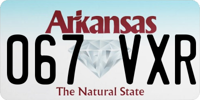 AR license plate 067VXR