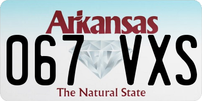 AR license plate 067VXS