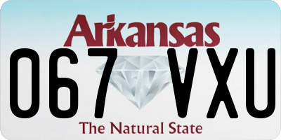 AR license plate 067VXU
