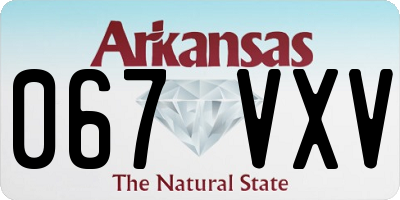 AR license plate 067VXV