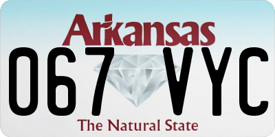 AR license plate 067VYC